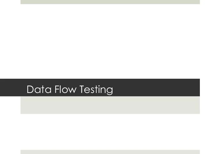 Data Flow Testing