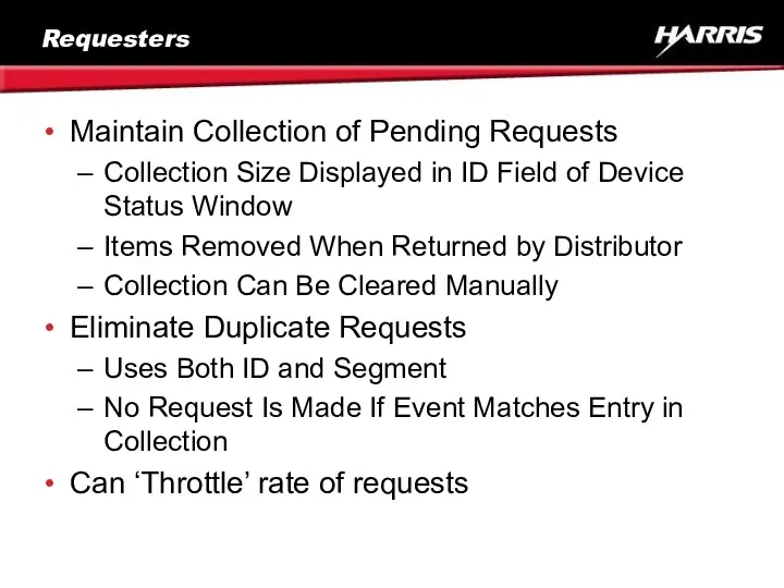 Requesters Maintain Collection of Pending Requests Collection Size Displayed in