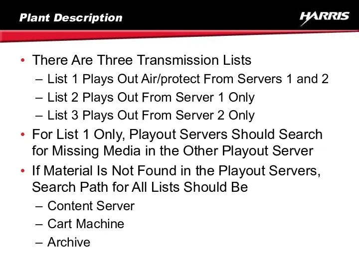 Plant Description There Are Three Transmission Lists List 1 Plays