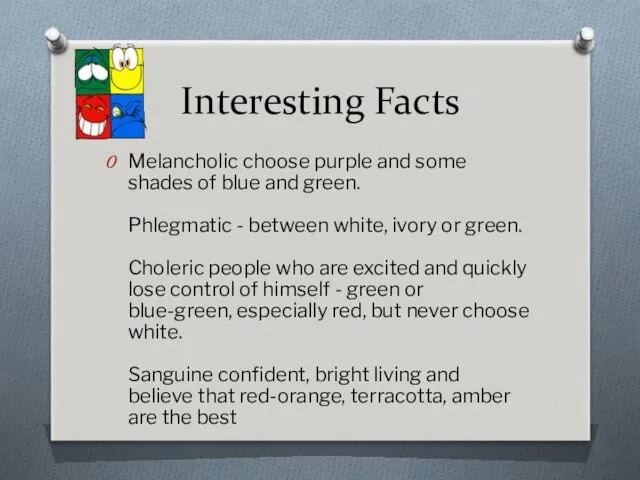 Interesting Facts Melancholic choose purple and some shades of blue