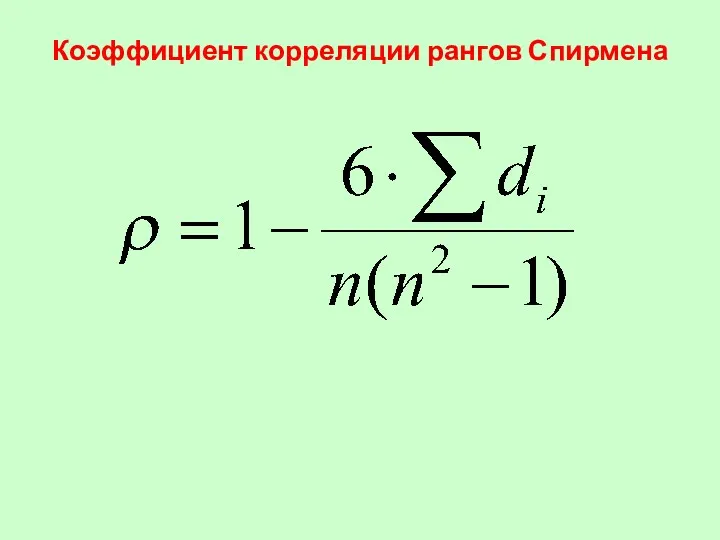 Коэффициент корреляции рангов Спирмена