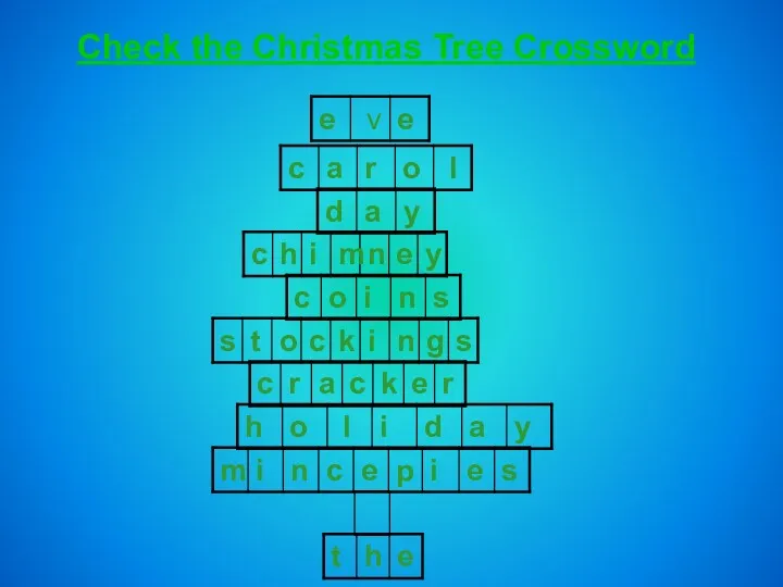 Check the Christmas Tree Crossword