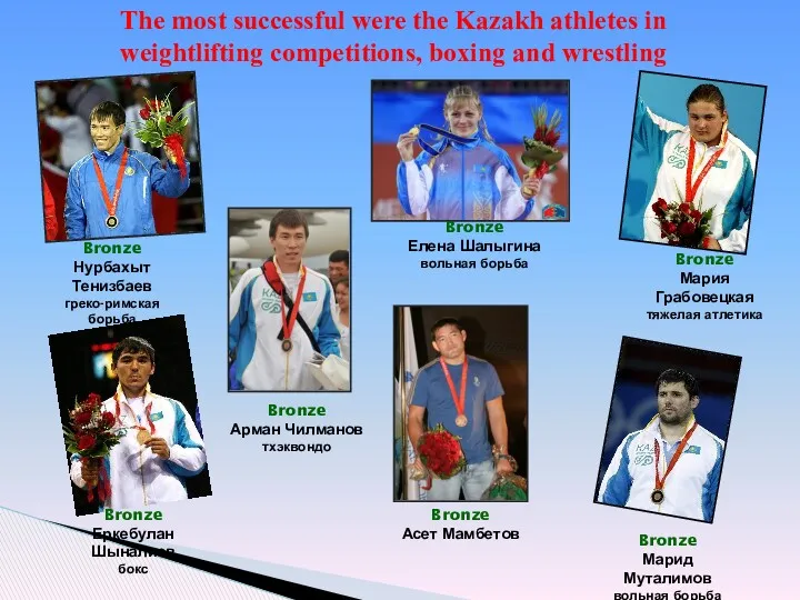 The most successful were the Kazakh athletes in weightlifting competitions,