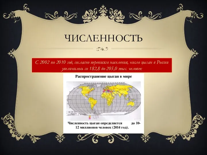 ЧИСЛЕННОСТЬ С 2002 по 2010 год, согласно переписям населения, число цыган в России