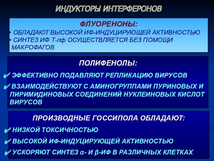 ИНДУКТОРЫ ИНТЕРФЕРОНОВ ФЛУОРЕНОНЫ: ОБЛАДАЮТ ВЫСОКОЙ ИФ-ИНДУЦИРУЮЩЕЙ АКТИВНОСТЬЮ СИНТЕЗ ИФ Т-лф