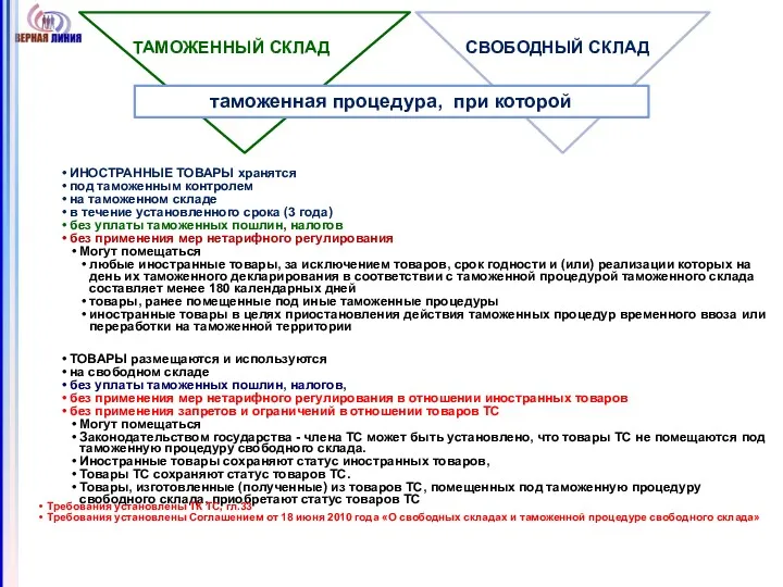 ТАМОЖЕННЫЙ СКЛАД СВОБОДНЫЙ СКЛАД ИНОСТРАННЫЕ ТОВАРЫ хранятся под таможенным контролем