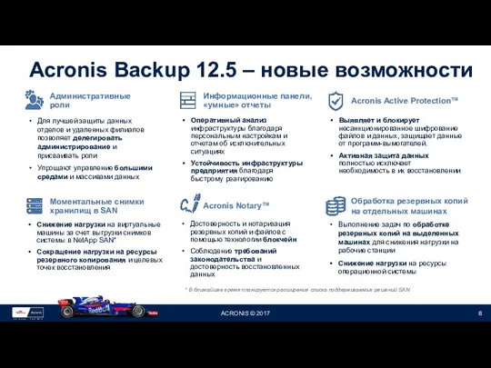 Acronis Backup 12.5 – новые возможности Acronis Active Protection™ Выявляет