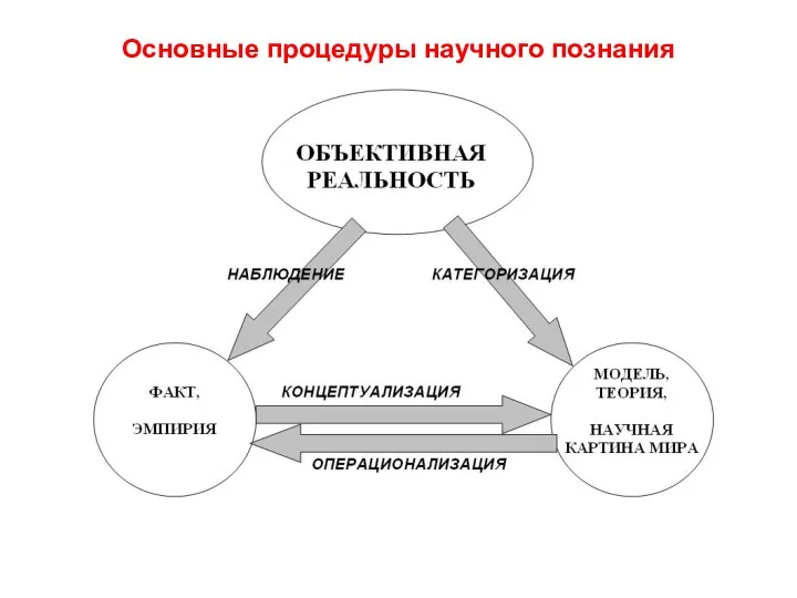 Основные процедуры научного познания