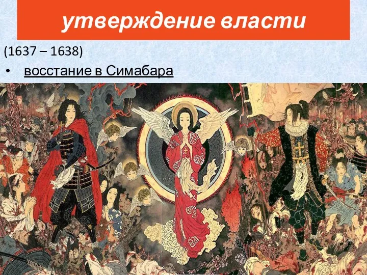 (1637 – 1638) восстание в Симабара утверждение власти