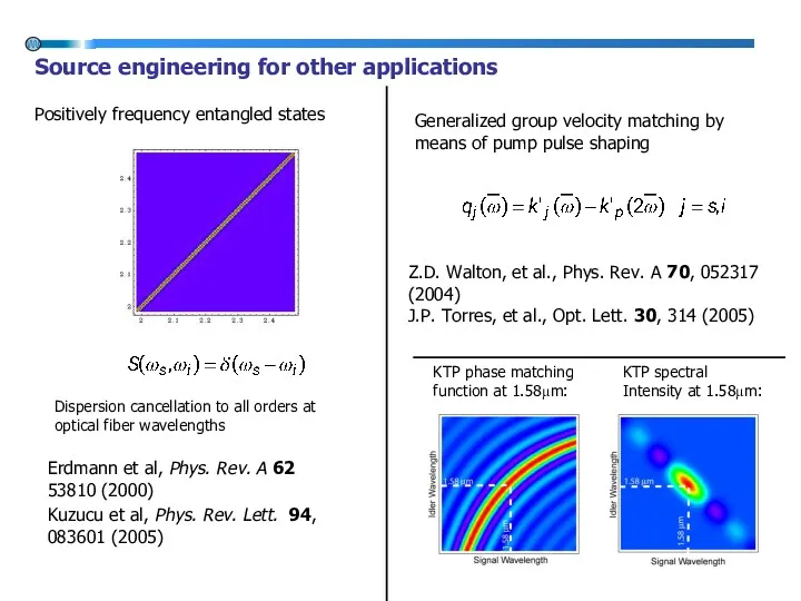 Positively frequency entangled states Generalized group velocity matching by means