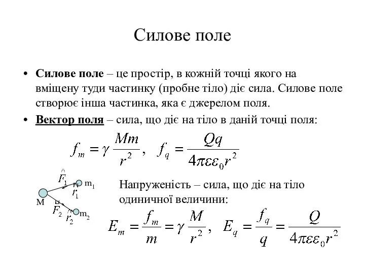 Силове поле Силове поле – це простір, в кожній точці