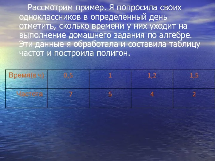 Рассмотрим пример. Я попросила своих одноклассников в определенный день отметить,