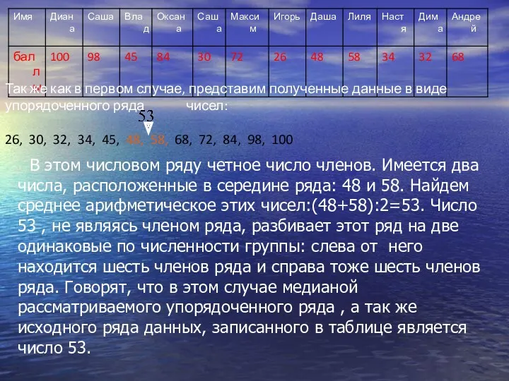 Так же как в первом случае, представим полученные данные в