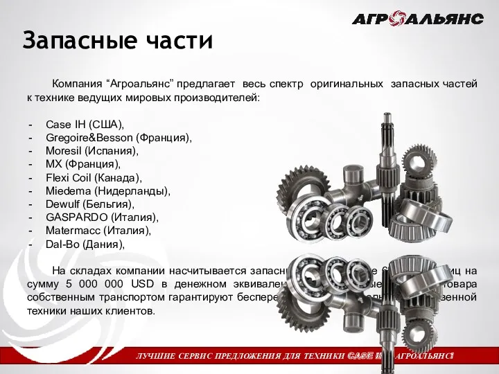 Запасные части ЛУЧШИЕ СЕРВИС ПРЕДЛОЖЕНИЯ ДЛЯ ТЕХНИКИ CASE IH –