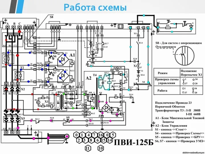 Работа схемы