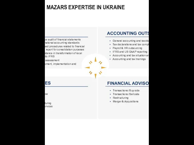 MAZARS EXPERTISE IN UKRAINE Tax consulting Tax audit and tax