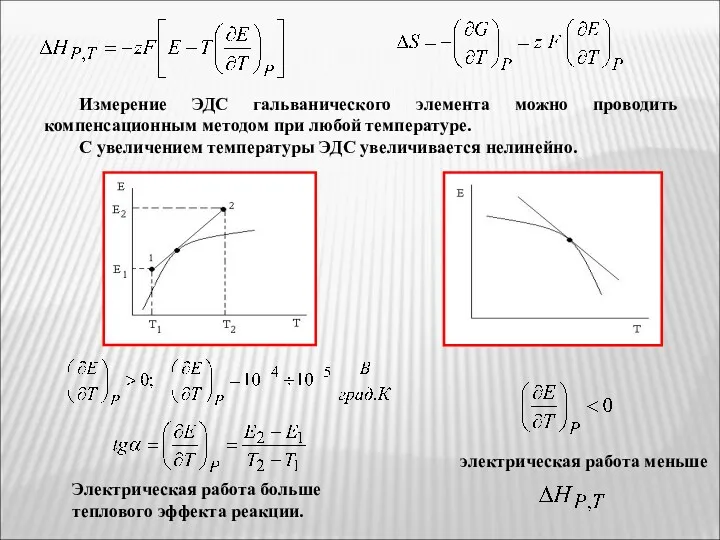 Измерение ЭДС гальванического элемента можно проводить компенсационным методом при любой