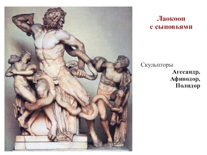 Лаокоон с сыновьями Скульпторы Агесандр, Афинодор, Полидор
