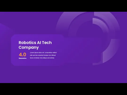 Robotics AI Tech Company 4.0 Generation Lorem ipsum dolor sit