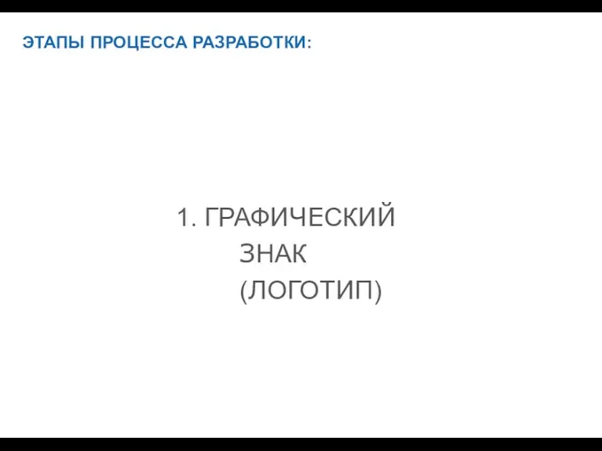 ЭТАПЫ ПРОЦЕССА РАЗРАБОТКИ: 1. ГРАФИЧЕСКИЙ ЗНАК (ЛОГОТИП)