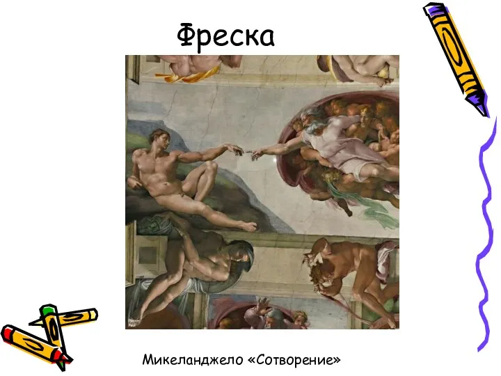 Фреска Микеланджело «Сотворение»