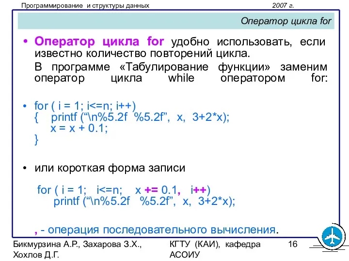 Бикмурзина А.Р., Захарова З.Х., Хохлов Д.Г. КГТУ (КАИ), кафедра АСОИУ