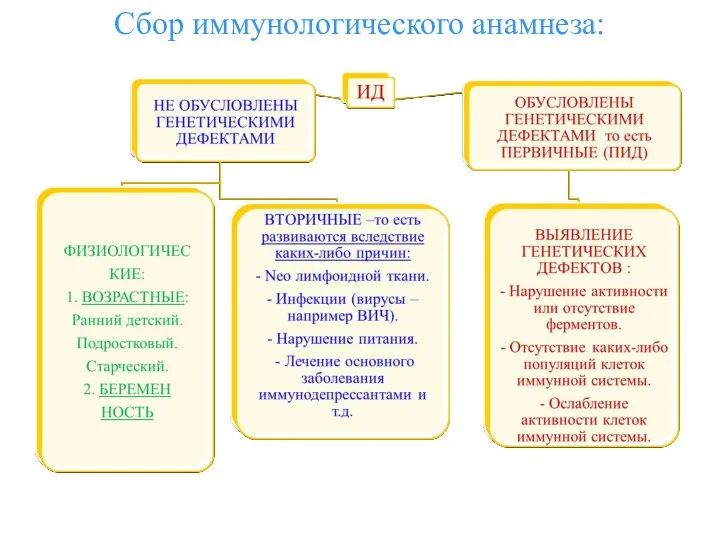 Сбор иммунологического анамнеза: