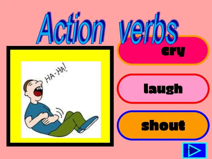 cry laugh shout 31 Action verbs