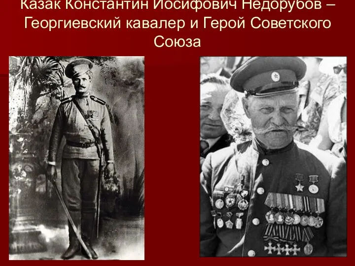 Казак Константин Иосифович Недорубов – Георгиевский кавалер и Герой Советского Союза