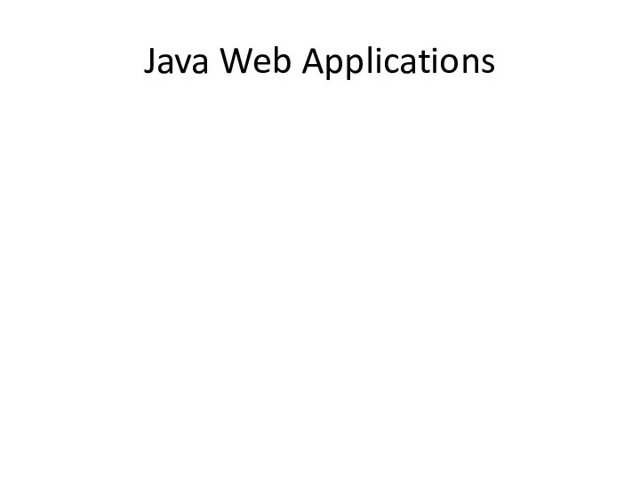 Java Web Applications