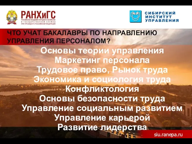 ЧТО УЧАТ БАКАЛАВРЫ ПО НАПРАВЛЕНИЮ УПРАВЛЕНИЯ ПЕРСОНАЛОМ? Основы теории управления