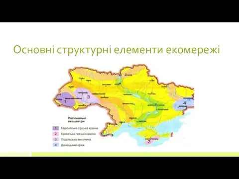 Основні структурні елементи екомережі