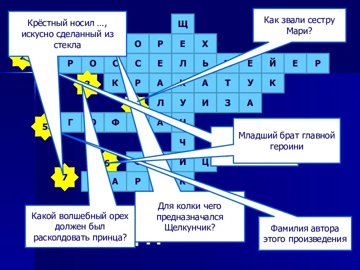 Кроссворд Щ Е Л К У Н Ч И К