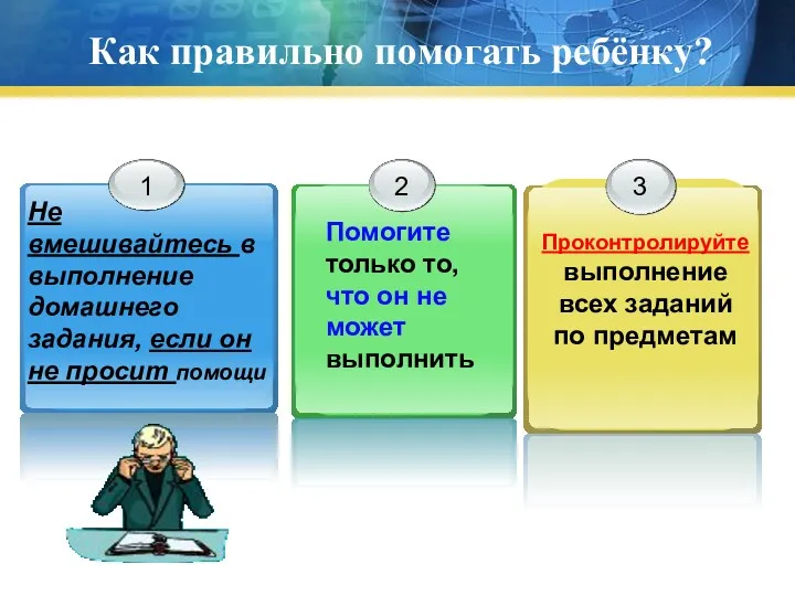 Как правильно помогать ребёнку? Не вмешивайтесь в выполнение домашнего задания,