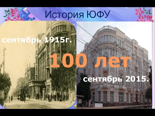 История ЮФУ сентябрь 1915г. сентябрь 2015. 100 лет