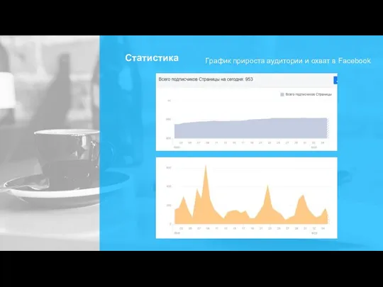Статистика График прироста аудитории и охват в Facebook