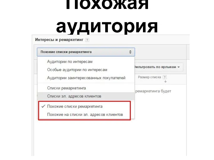 Похожая аудитория