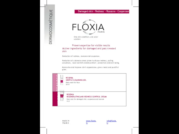 MADE IN FRANCE www.floxia.fr info@floxia.fr Proven expertise for visible results
