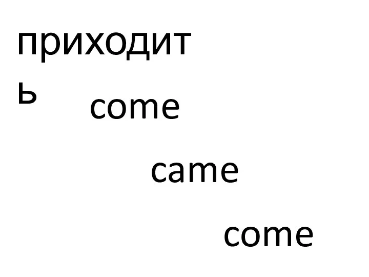 приходить come came come