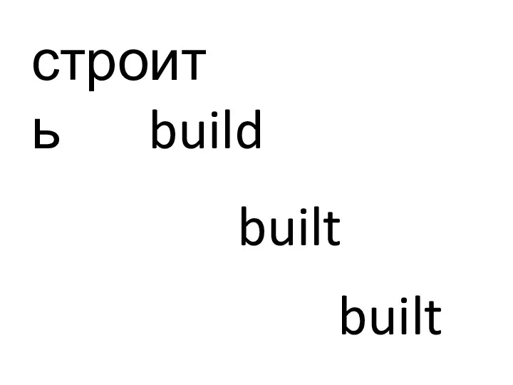 строить build built built