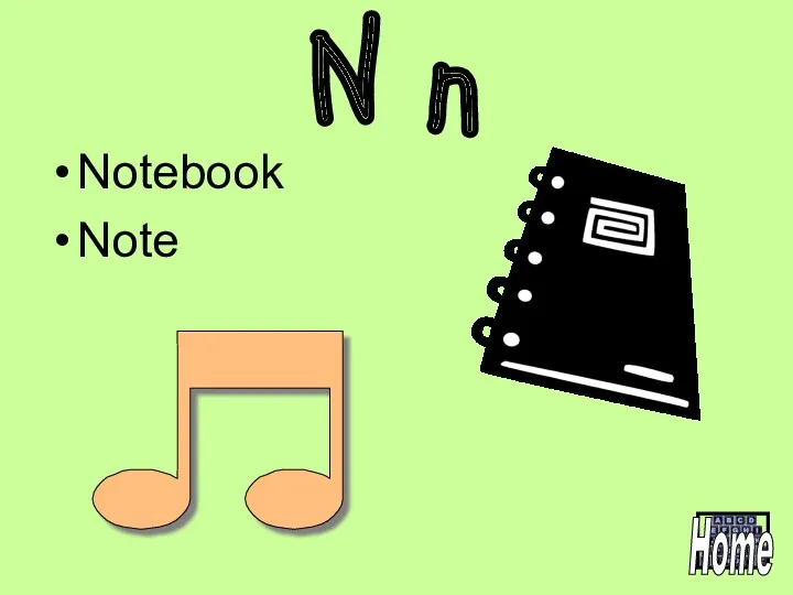 N n Notebook Note