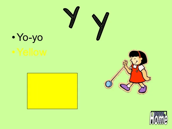 Y y Yo-yo Yellow