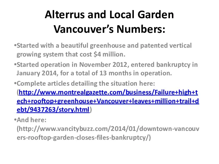 Alterrus and Local Garden Vancouver’s Numbers: Started with a beautiful