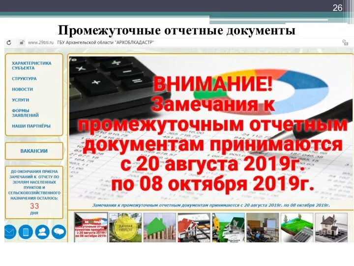 Промежуточные отчетные документы