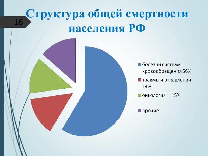 Структура общей смертности населения РФ