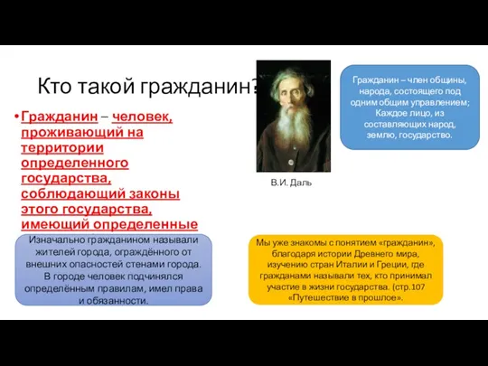 Кто такой гражданин? Гражданин – человек, проживающий на территории определенного