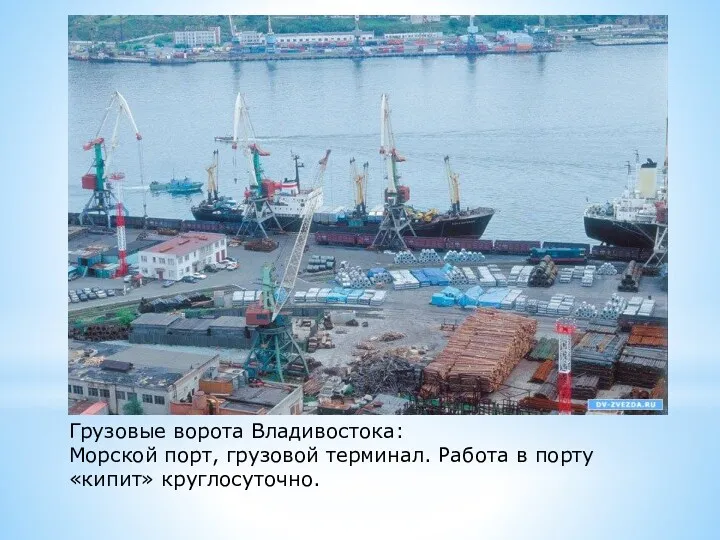 Грузовые ворота Владивостока: Морской порт, грузовой терминал. Работа в порту «кипит» круглосуточно.