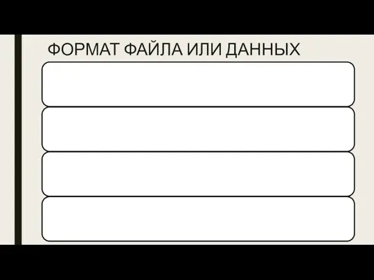 ФОРМАТ ФАЙЛА ИЛИ ДАННЫХ