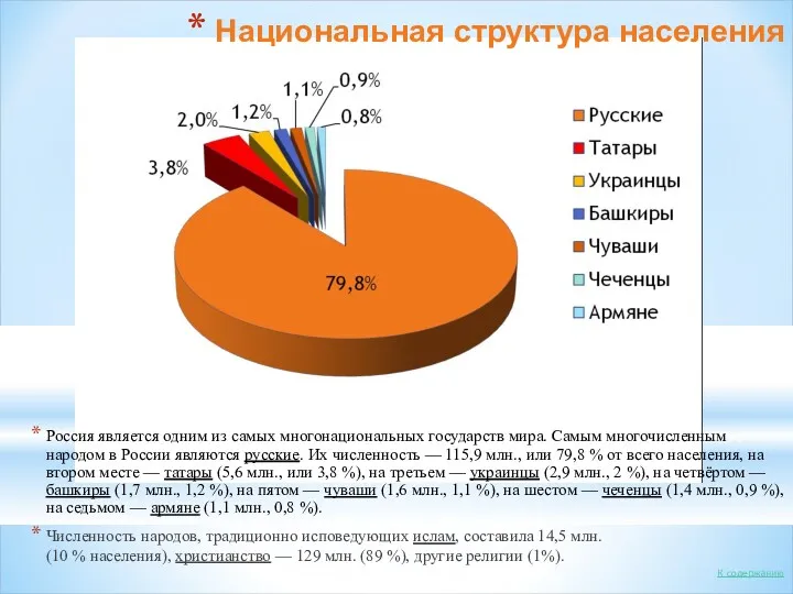 Россия является одним из самых многонациональных государств мира. Самым многочисленным