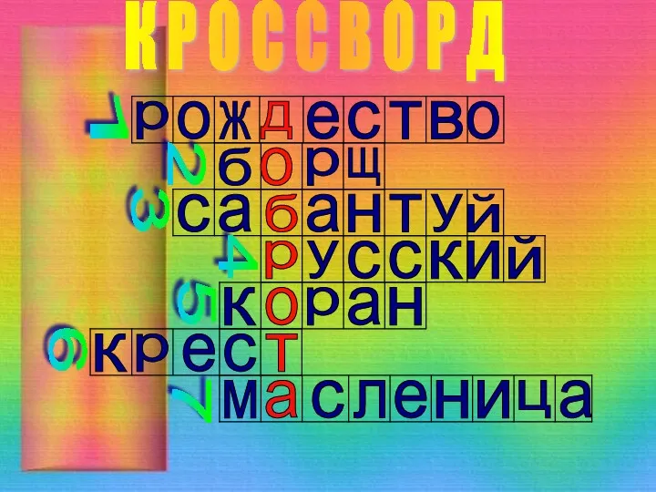 К Р О С С В О Р Д 1